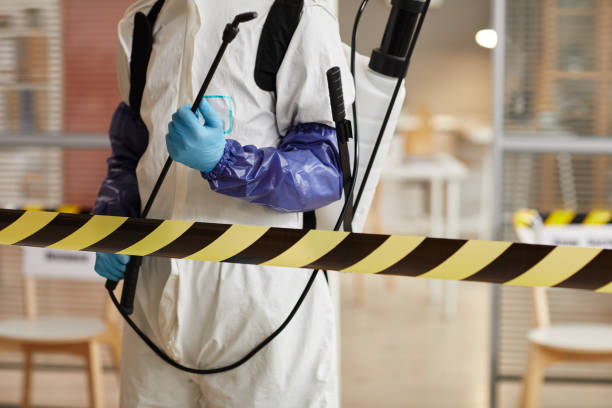Professional Biohazard Cleanup technician working in Green Valley, WI